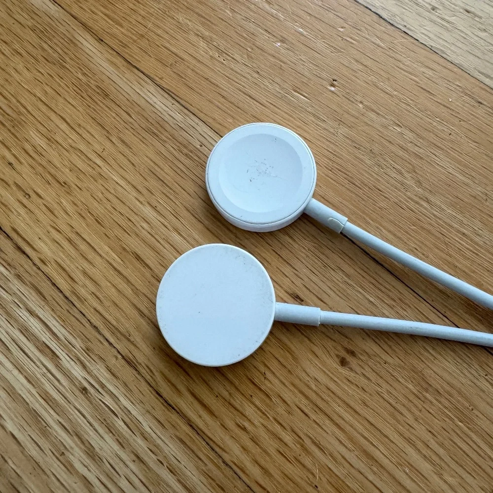 2 (two) Apple - IWatch Watch Magnetic Fast Charger to USB-C Cable (1 m) - White